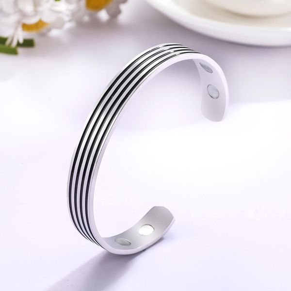 myshape cuff bangle linellae 316l stainless steel magnetic bangles health rosegold elegant bracelet jewelry for women and girl, Black
myshape cuff bangle linellae 316l stainless steel magnetic bangles health rosegold elegant bracelet jewelry for women and girl, Black
