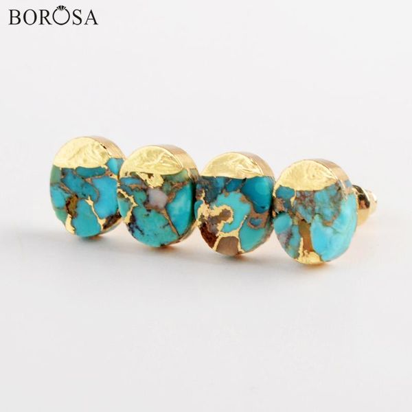 borosa fashion boho blue stone stud earrings gold plating natural turquoises earrings jewelry with veins women girls gifts g1982, Golden;silver
borosa fashion boho blue stone stud earrings gold plating natural turquoises earrings jewelry with veins women girls gifts g1982, Golden;silver