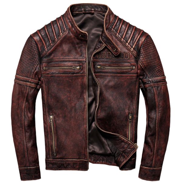 2019 vintage brown men american motorcycle leather jacket plus size xxxxxl genuine cowhide slim fit biker's coat ing, Black
2019 vintage brown men american motorcycle leather jacket plus size xxxxxl genuine cowhide slim fit biker's coat ing, Black