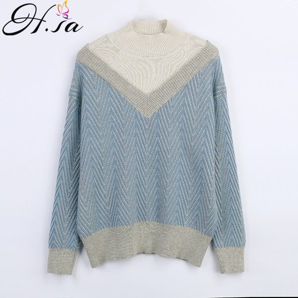 women's sweaters hsa womens winter turtleneck lantern sleeve striped loose sweater jumpers casual pullovers patchwork casaco feminino, White;black
women's sweaters hsa womens winter turtleneck lantern sleeve striped loose sweater jumpers casual pullovers patchwork casaco feminino, White;black