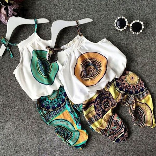 girls' sling set ethnic wind chiffon children's clothing set green orange summer kids suit, White
girls' sling set ethnic wind chiffon children's clothing set green orange summer kids suit, White