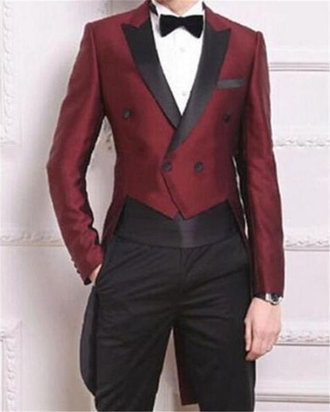 wine red swallow tailed coat men suits for wedding 2pieces(jacket+pants+tie) fashion custom homme terno slim fit blazer, White;black
wine red swallow tailed coat men suits for wedding 2pieces(jacket+pants+tie) fashion custom homme terno slim fit blazer, White;black