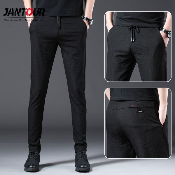 jantour 2019 fashion men pants slim fit spring summer business flat classic full length mid casual trousers male, Black
jantour 2019 fashion men pants slim fit spring summer business flat classic full length mid casual trousers male, Black