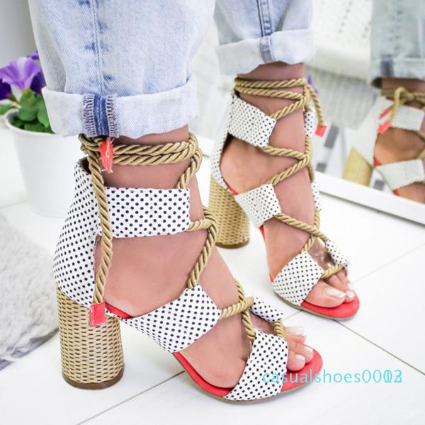 fashion women summer lace-up thick heel sandals roman style color matching open toe casual high heels sandals large size 35-43 c03, Black 
fashion women summer lace-up thick heel sandals roman style color matching open toe casual high heels sandals large size 35-43 c03, Black