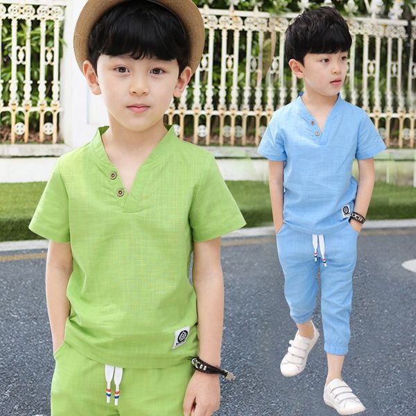 two-piece children's clothing korean boy summer cotton comfortable short-sleeved suit children's new big boy clothes, White
two-piece children's clothing korean boy summer cotton comfortable short-sleeved suit children's new big boy clothes, White