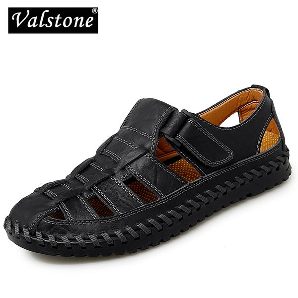 valstone genuine leather men sandals quality casual shoes summer leisure vintage slippers stylish breathable softy beach shoes, Black
valstone genuine leather men sandals quality casual shoes summer leisure vintage slippers stylish breathable softy beach shoes, Black