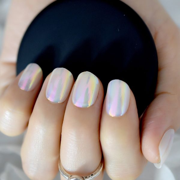 24pcs holographic rainbow short fake nail art tips round full wrapped uv gel polish acrylic nails for decoration z856, Red;gold
24pcs holographic rainbow short fake nail art tips round full wrapped uv gel polish acrylic nails for decoration z856, Red;gold