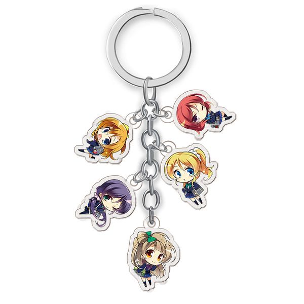 5 in 1 anime lovelive schoolidolproject keychain japanese cartoon love live figure acrylic car key chain pendants keyrings, Silver
5 in 1 anime lovelive schoolidolproject keychain japanese cartoon love live figure acrylic car key chain pendants keyrings, Silver