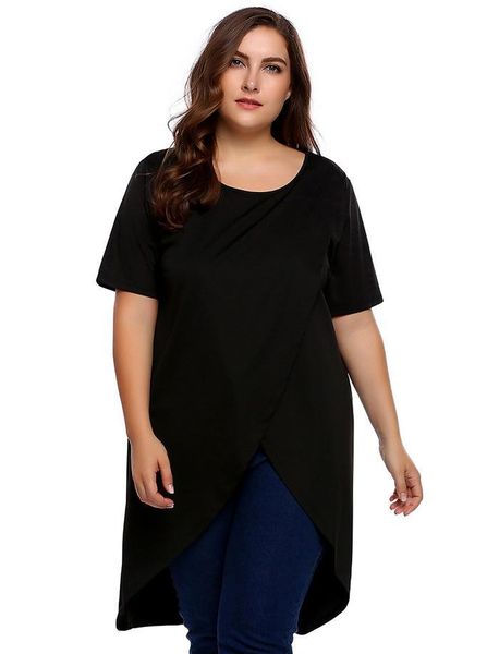 o-neck plus size women long t-shirts -3xl spring summer o-neck short sleeve solid loose hem tshirt pullover oversized trend, White
o-neck plus size women long t-shirts -3xl spring summer o-neck short sleeve solid loose hem tshirt pullover oversized trend, White