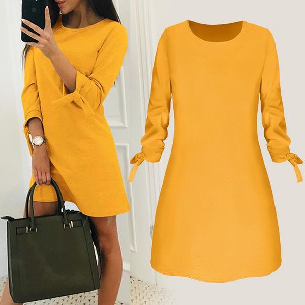 women fashion summer dress o-neck solid bow elegant straight dress spring loose mini dresses casual party dresses vestidos new, Black;gray
women fashion summer dress o-neck solid bow elegant straight dress spring loose mini dresses casual party dresses vestidos new, Black;gray