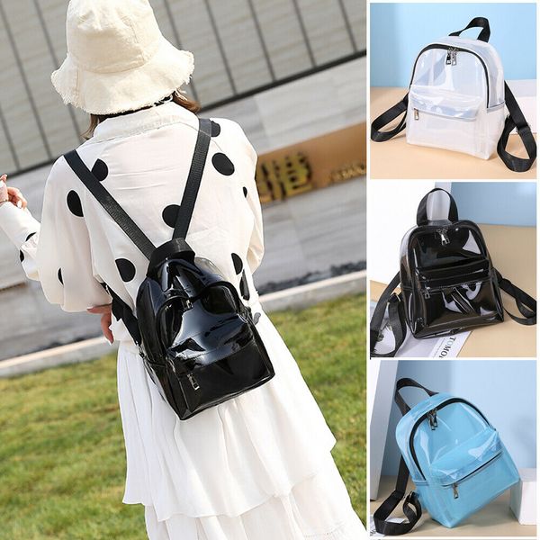 new style women backpacks fashion girl mini clear transparent backpack satchel shoulder bags pure color fashion zipper 2019
new style women backpacks fashion girl mini clear transparent backpack satchel shoulder bags pure color fashion zipper 2019