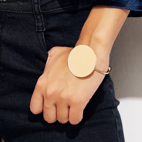 bangle fashion open brushed big round cuff bangles for women classic geometric bracelets, Black
bangle fashion open brushed big round cuff bangles for women classic geometric bracelets, Black