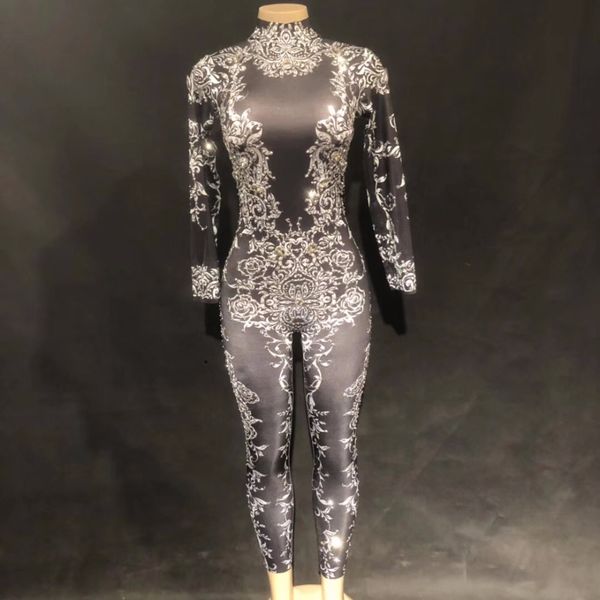 women's jumpsuits & rompers gold silver rhinestones jumpsuit long sleeves stretch bodysuit stage performance party celebrate nightlcub, Black;white
women's jumpsuits & rompers gold silver rhinestones jumpsuit long sleeves stretch bodysuit stage performance party celebrate nightlcub, Black;white