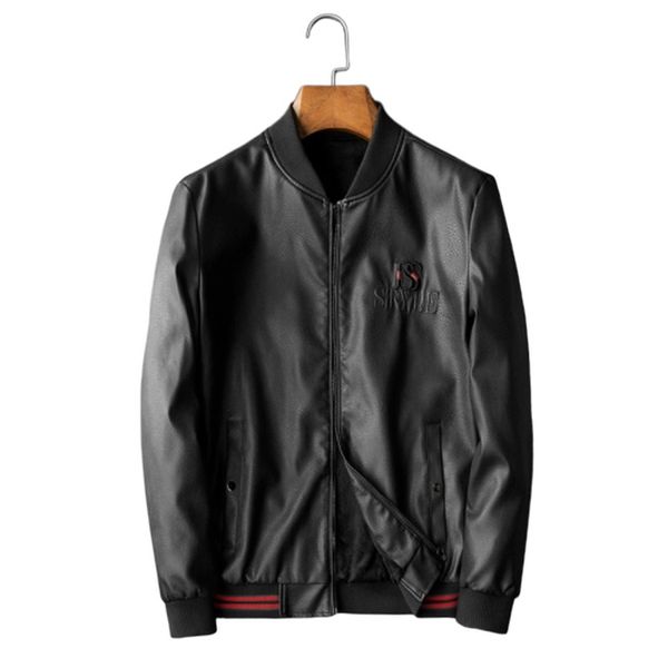 2020 autumn new men leather jacket slim solid color baseball collar motorcycle jacket men letter pattern printed mens jackets, Black
2020 autumn new men leather jacket slim solid color baseball collar motorcycle jacket men letter pattern printed mens jackets, Black