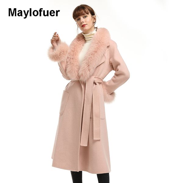 maylofuer 2019 real fur coat winter jacket women natural fur collar cashmere wool blends outerwear streetwear oversize, Black
maylofuer 2019 real fur coat winter jacket women natural fur collar cashmere wool blends outerwear streetwear oversize, Black