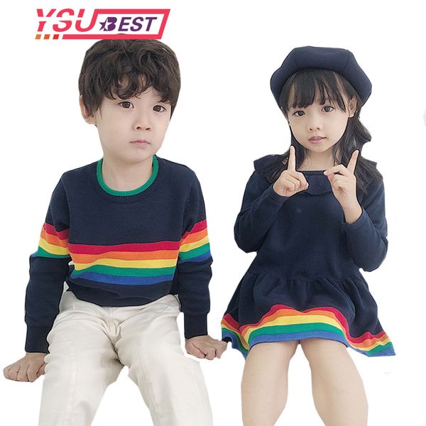 2-6yrs baby girls dress rainbow knitted sweater dress baby boys rainbow sweaters boys girls pullover cartoon children clothing y200317, Red;yellow
2-6yrs baby girls dress rainbow knitted sweater dress baby boys rainbow sweaters boys girls pullover cartoon children clothing y200317, Red;yellow