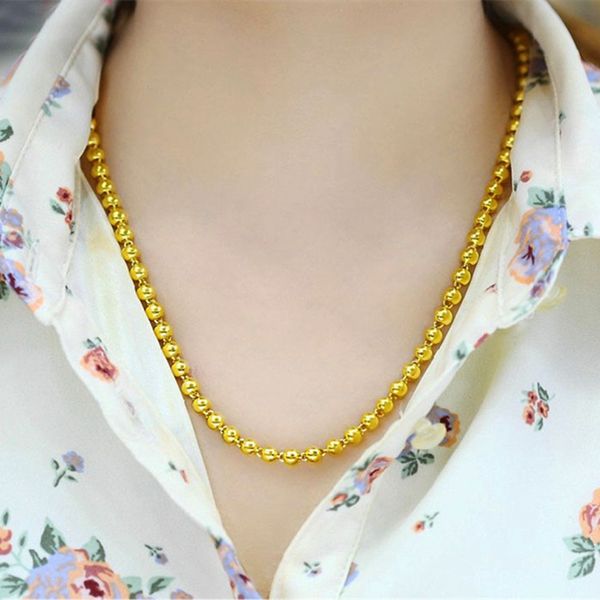 smooth beads chain 18k yellow gold filled mens necklace solid jewelry gift hip hop rock style choker, Silver
smooth beads chain 18k yellow gold filled mens necklace solid jewelry gift hip hop rock style choker, Silver