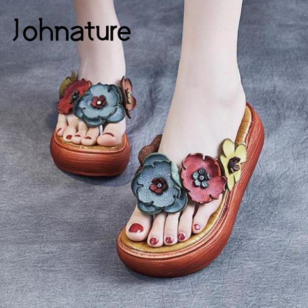 johnature women slippers genuine leather flip flops summer women shoes 2020 new floral wedges concise platform ladies slippers, Black
johnature women slippers genuine leather flip flops summer women shoes 2020 new floral wedges concise platform ladies slippers, Black