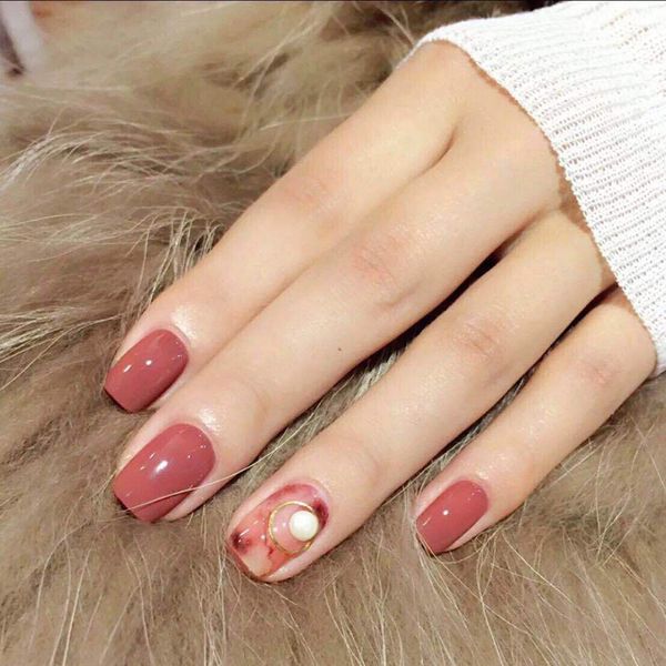 24pcs press on nail matte pink fake false nail tips extension manicure art, Red;gold
24pcs press on nail matte pink fake false nail tips extension manicure art, Red;gold
