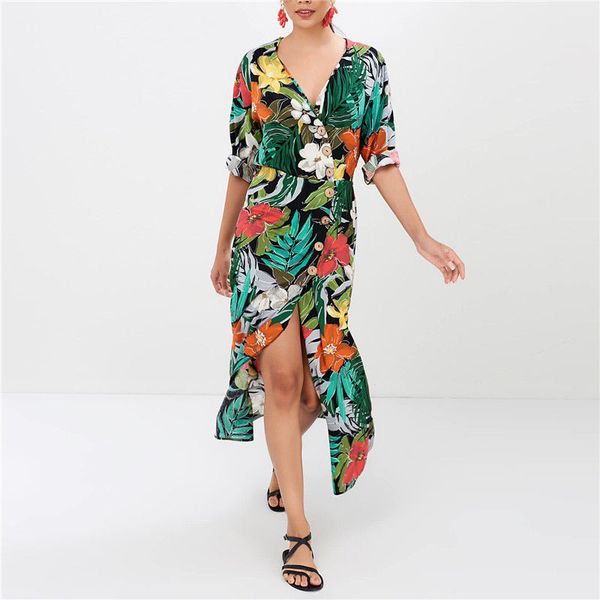 fashion women boho beach summer holiday vacation sundress elegant long sleeve floral dress evening party club playa dress, Black;gray
fashion women boho beach summer holiday vacation sundress elegant long sleeve floral dress evening party club playa dress, Black;gray