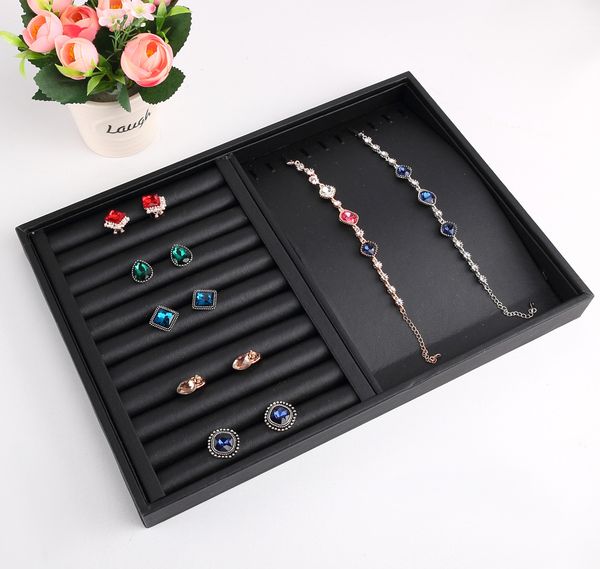 luxury black pu leather jewelry pallet necklace tray for show rings bracelet exhibition jewelry organizer showcases, Black;white
luxury black pu leather jewelry pallet necklace tray for show rings bracelet exhibition jewelry organizer showcases, Black;white