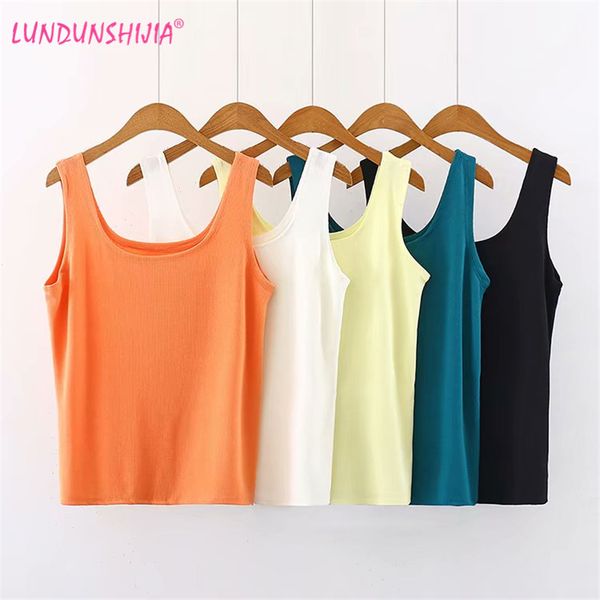 lundunshijia 2020 new summer orange elasticity knitting women sleeveless tank clothes tube vest 5 colors, White
lundunshijia 2020 new summer orange elasticity knitting women sleeveless tank clothes tube vest 5 colors, White