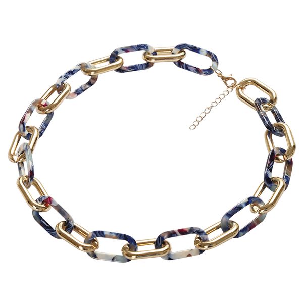 fashion acetic acid geometric irregular acrylic choker metal buckle splice leopard plate short necklace, Silver
fashion acetic acid geometric irregular acrylic choker metal buckle splice leopard plate short necklace, Silver