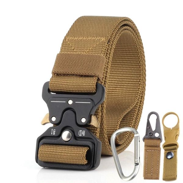 nylon waist belt waistband outdoor training belts easy unlock sport climbing adjustable metal buckle belt 125x3.8cm-brown, Black;gray
nylon waist belt waistband outdoor training belts easy unlock sport climbing adjustable metal buckle belt 125x3.8cm-brown, Black;gray