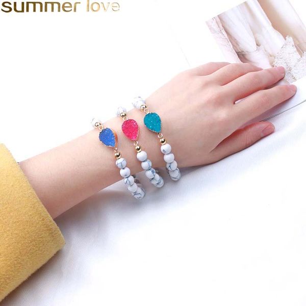 8mm natural stone beads bracelets for women resin stone druzy colorful charm white turquoise bead bracelet wholesale jewelry, Black
8mm natural stone beads bracelets for women resin stone druzy colorful charm white turquoise bead bracelet wholesale jewelry, Black