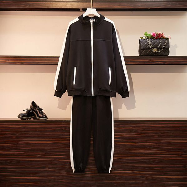 autumn winter women warm tracksuit casual black loose two piece sport suit jacket and harem pants matching set 2 pcs outfits, White
autumn winter women warm tracksuit casual black loose two piece sport suit jacket and harem pants matching set 2 pcs outfits, White