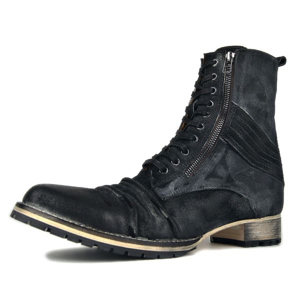 handmade boots military autumn zipper boot genuine leather boots ankle martin boots designer leather shoes footwear, Black
handmade boots military autumn zipper boot genuine leather boots ankle martin boots designer leather shoes footwear, Black