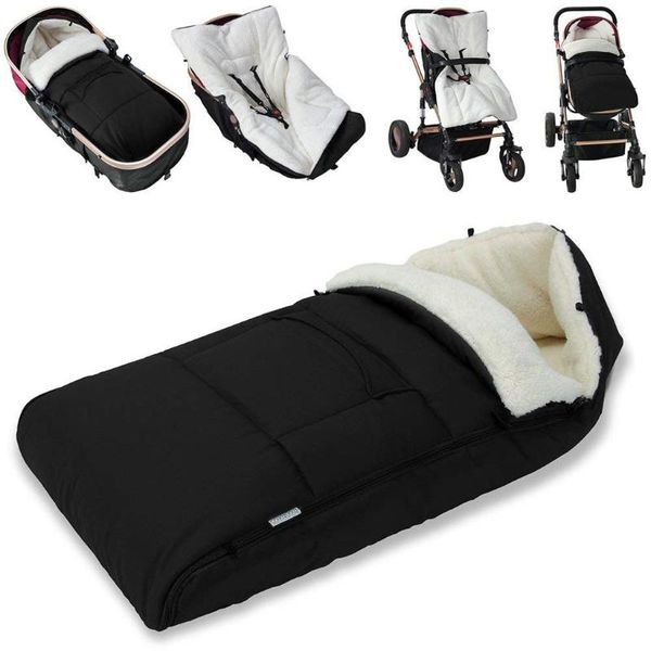 Baby Stroller Sleeping Bag Infants Windproof Stroller Cotton Wrap Toddler Pram Footmuff Universel Winter Envelope Sleeppack@30