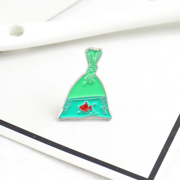 green water bag metal enamel brooch cute cartoon goldfish badge pin creative trendy costume backpack jewelry accessories gift, Gray
green water bag metal enamel brooch cute cartoon goldfish badge pin creative trendy costume backpack jewelry accessories gift, Gray