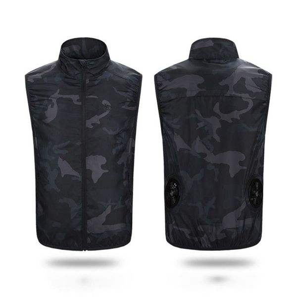 new sportwear man's t-shirt summer fan cooling vest breathable usb smart charging clothing men women outdoors sunscreen jacket, Gray;blue
new sportwear man's t-shirt summer fan cooling vest breathable usb smart charging clothing men women outdoors sunscreen jacket, Gray;blue
