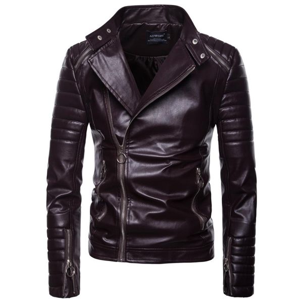 new style men classic cable-stayed leather coat quality locomotive leather jacket slim fit coat large size, Black
new style men classic cable-stayed leather coat quality locomotive leather jacket slim fit coat large size, Black