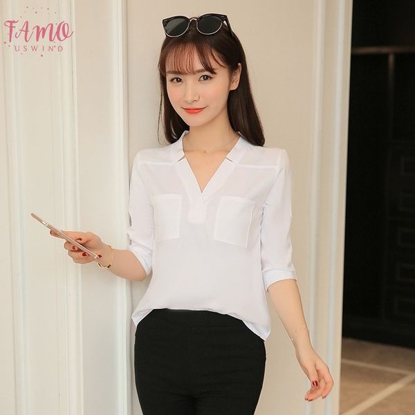 3 4 sleeve casual loose women shirts 2020 fashion v neck blouse long sleeve white shirt women drop shipping
3 4 sleeve casual loose women shirts 2020 fashion v neck blouse long sleeve white shirt women drop shipping