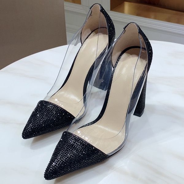 crystal thin high heels pumps spring autumn brand design point toe women shoes slip-on female pumps shallow mouth, Black
crystal thin high heels pumps spring autumn brand design point toe women shoes slip-on female pumps shallow mouth, Black