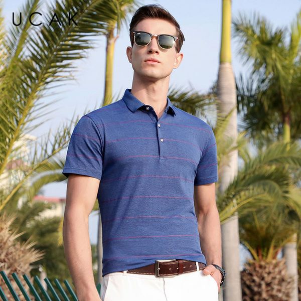 ucak brand striped turn-down collar cotton tshirt men clothing summer new arrival streetwear short sleeve t shirt homme u5238, White;black
ucak brand striped turn-down collar cotton tshirt men clothing summer new arrival streetwear short sleeve t shirt homme u5238, White;black