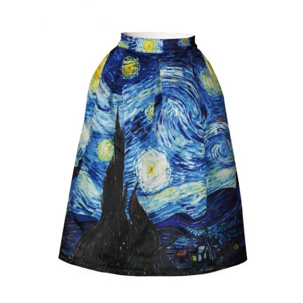 new 2019 vintage van gogh starry sky oil painting 3d digital print high waist skirt rockabilly tutu retro puff skirt female, Black;gray
new 2019 vintage van gogh starry sky oil painting 3d digital print high waist skirt rockabilly tutu retro puff skirt female, Black;gray