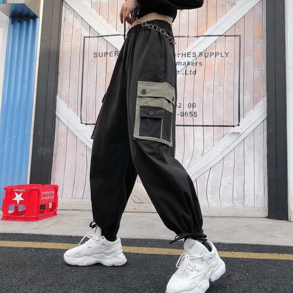 spring fall casual style high waist cargo pants women fashion women's clothing pockets korean loose wide leg capris harajuku new, Black;white
spring fall casual style high waist cargo pants women fashion women's clothing pockets korean loose wide leg capris harajuku new, Black;white