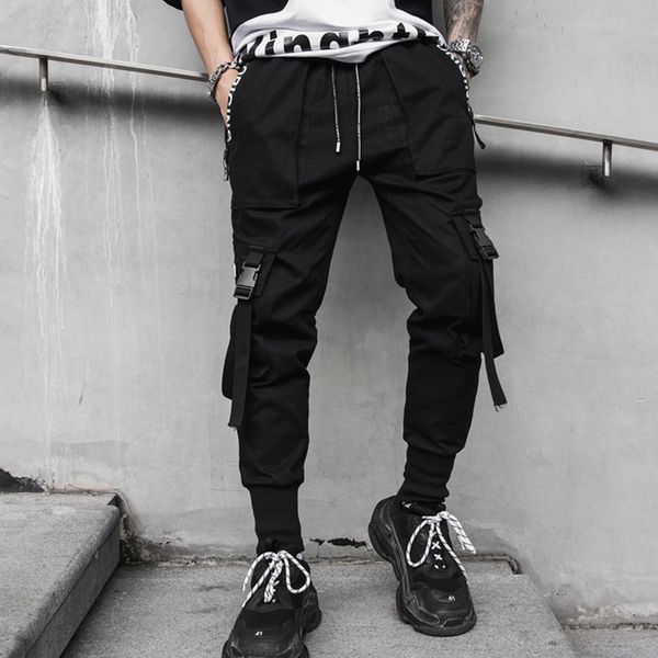 men high street trousers fashion casual harem pant male streetwear hip hop punk cargo pant jogger sweatpants, Black
men high street trousers fashion casual harem pant male streetwear hip hop punk cargo pant jogger sweatpants, Black