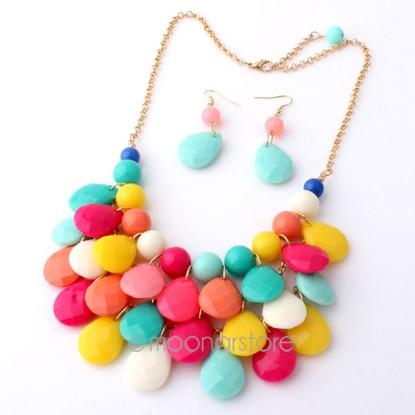8 colors bib bubble necklace chokers for women jewellery acrylic beaded necklaces, Silver
8 colors bib bubble necklace chokers for women jewellery acrylic beaded necklaces, Silver
