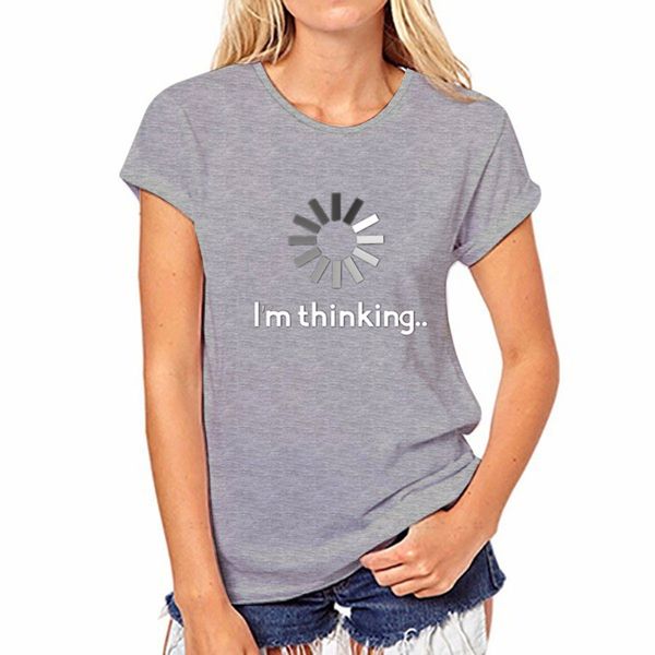 short sleeve women t shirts female tee lady new fashion t shirts im thinking printed letters vogue tshirt, White
short sleeve women t shirts female tee lady new fashion t shirts im thinking printed letters vogue tshirt, White