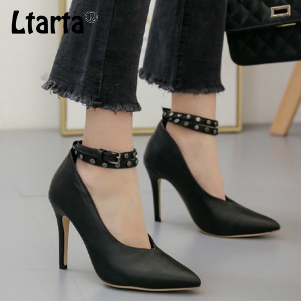 ltarta 2020 shallow patent leather women's shoes pointed toe word buckle high heel professional singles shoes cwf, Black
ltarta 2020 shallow patent leather women's shoes pointed toe word buckle high heel professional singles shoes cwf, Black