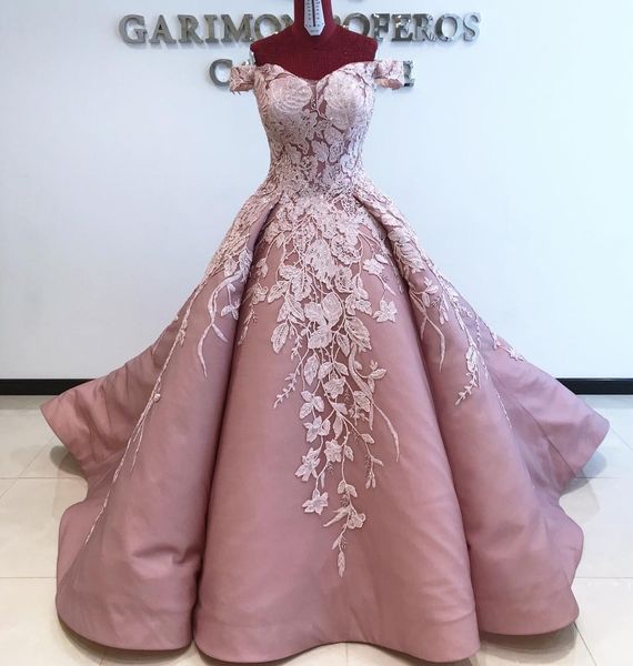 lace ball gown prom dresses off the shoulder neck beaded formal dress plus size sweep train satin evening gowns, Black
lace ball gown prom dresses off the shoulder neck beaded formal dress plus size sweep train satin evening gowns, Black