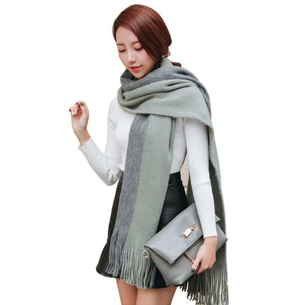 patchwork color women's faux cashmere scarf couple shawl warm scarves for men thick winter tassel female poncho wrap 200x50cm
patchwork color women's faux cashmere scarf couple shawl warm scarves for men thick winter tassel female poncho wrap 200x50cm