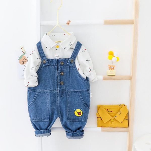 toddler kids clothes letter printed baby boys costume casual shirt + overalls 2pcs children boy christmas outfits set, White
toddler kids clothes letter printed baby boys costume casual shirt + overalls 2pcs children boy christmas outfits set, White