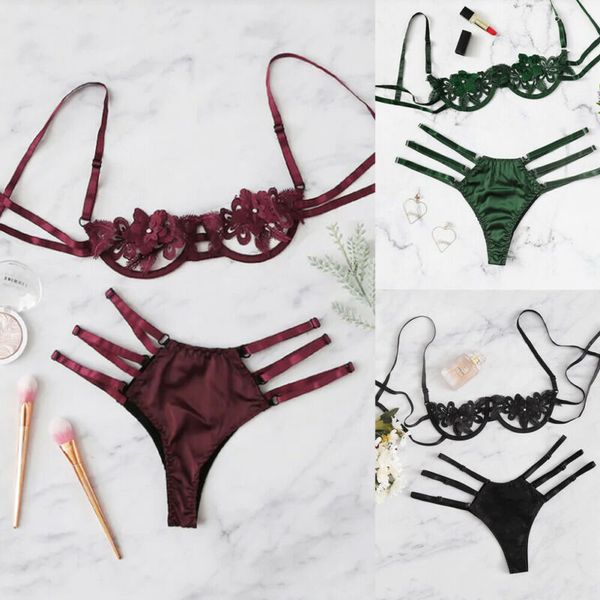 1 set lingerie womens lace push-up floral bra satin silk bandage g-string erotic lingerie set underwear lingerie hot, Black;white
1 set lingerie womens lace push-up floral bra satin silk bandage g-string erotic lingerie set underwear lingerie hot, Black;white