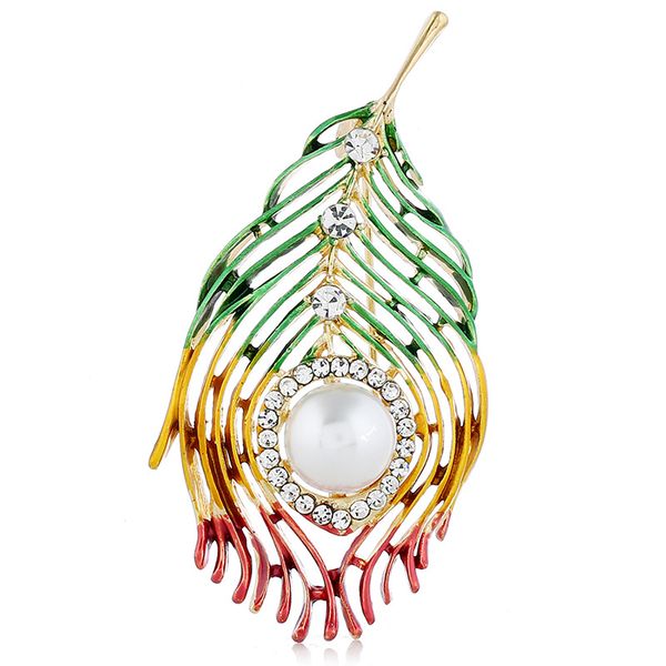 new fashionable korean version of dripping oil breast flower pearl feather brooch with personality lady scarf buckle, Gray
new fashionable korean version of dripping oil breast flower pearl feather brooch with personality lady scarf buckle, Gray