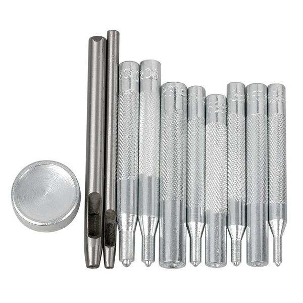 11pcs/set metal diy leather craft tool set die hole punch button tools set snap fasteners press studs rivet setter base kit
11pcs/set metal diy leather craft tool set die hole punch button tools set snap fasteners press studs rivet setter base kit